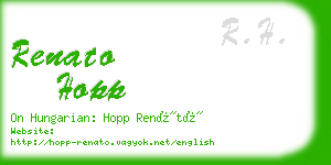 renato hopp business card